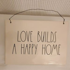 RAE DUNN "Love Builds A Happy Home" Sign